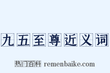 九五至尊近义词是什么意思的图片